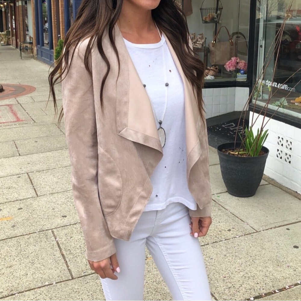 Vegan leather - reversible pink women’s jacket (S 4-6) boutique